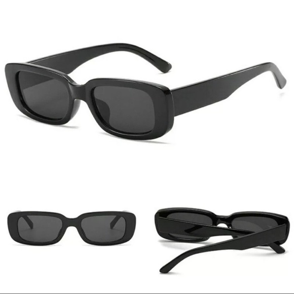 🚨Set of 2 Rectangular Women Sunglasses in Blue and Black - Picture 3 of 5